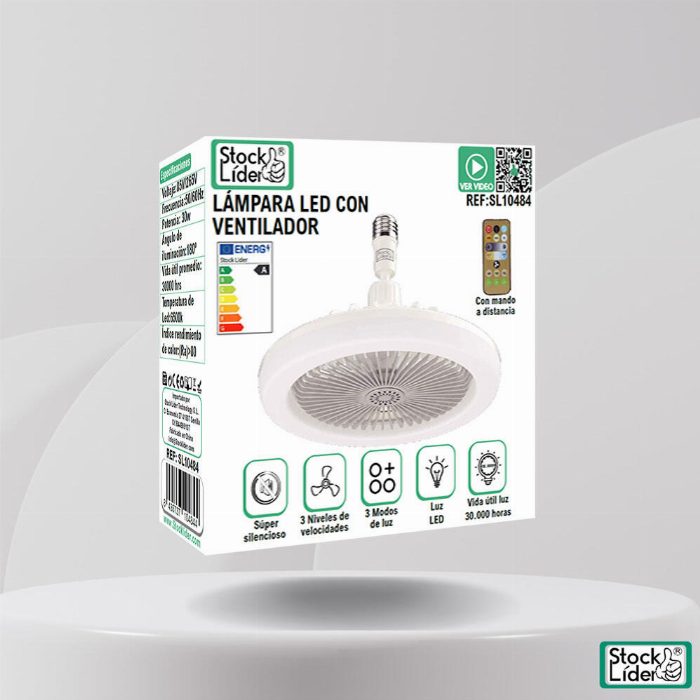 Lâmpada LED com ventilador
