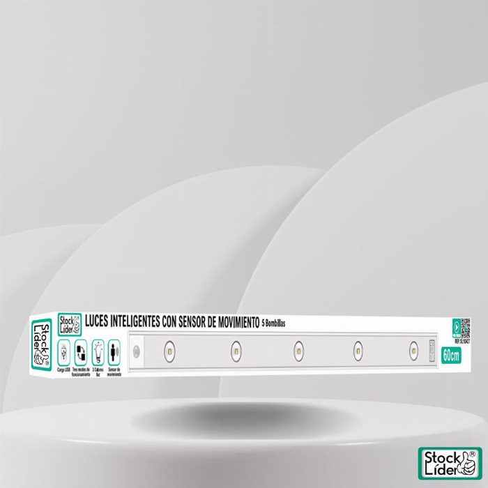 Luzes inteligentes com sensor de movimento 5 lâmpadas