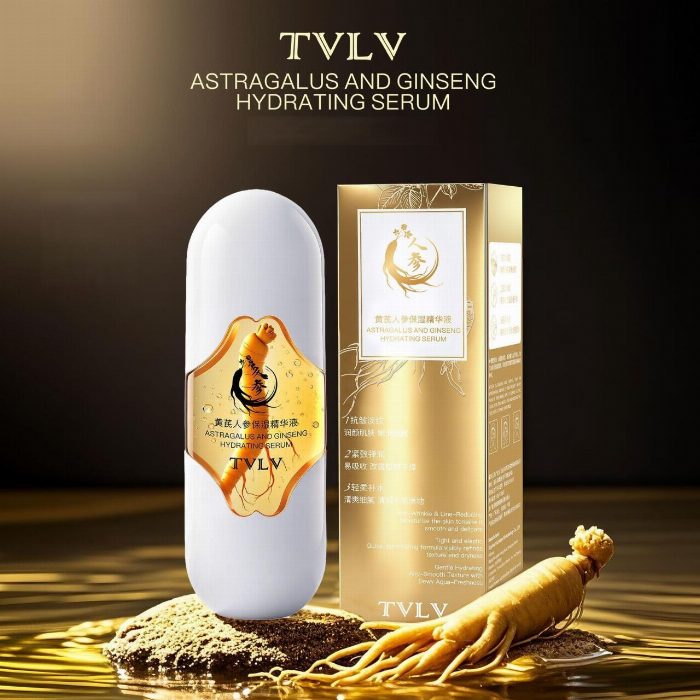 Astragalus e Ginseng Anti-rugas Soro Facial para Hidratação, Firmeza e Linhas de Expressão
