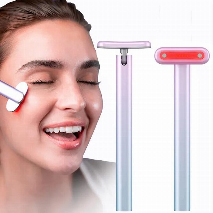 4 em 1 Face Massager com LED Luz Vermelha