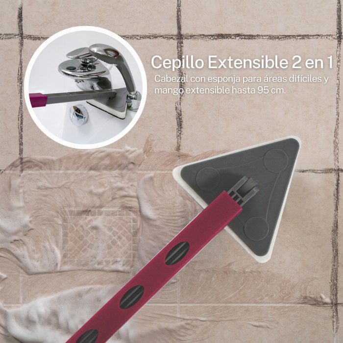 Esponja com cabeça extensível e alça até 95 cm