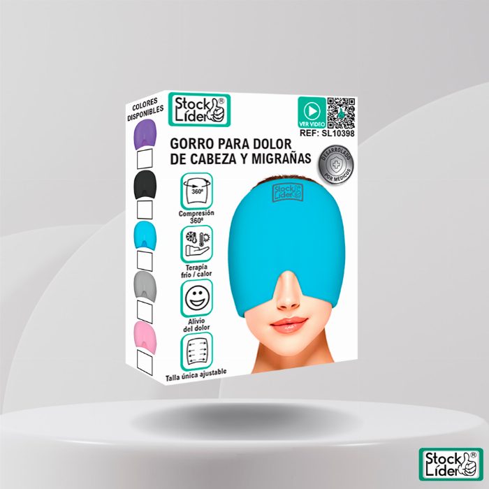 Gorro para alívio de dores de cabeça e enxaquecas