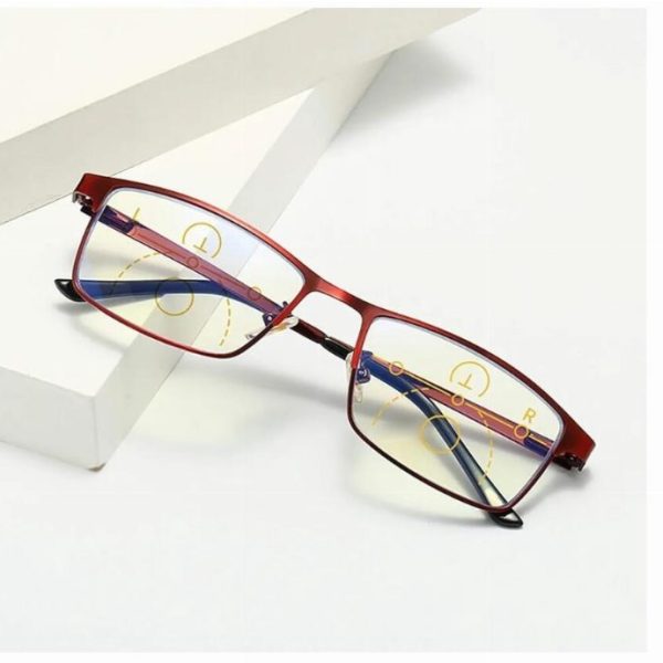 Óculos de leitura, óculos de raio azul multifocal +1.00