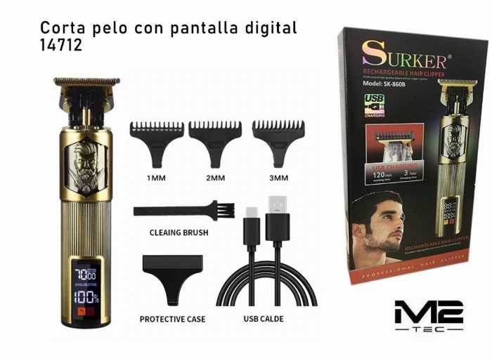 SK-860A Cortador de cabelo USB profissional Surker