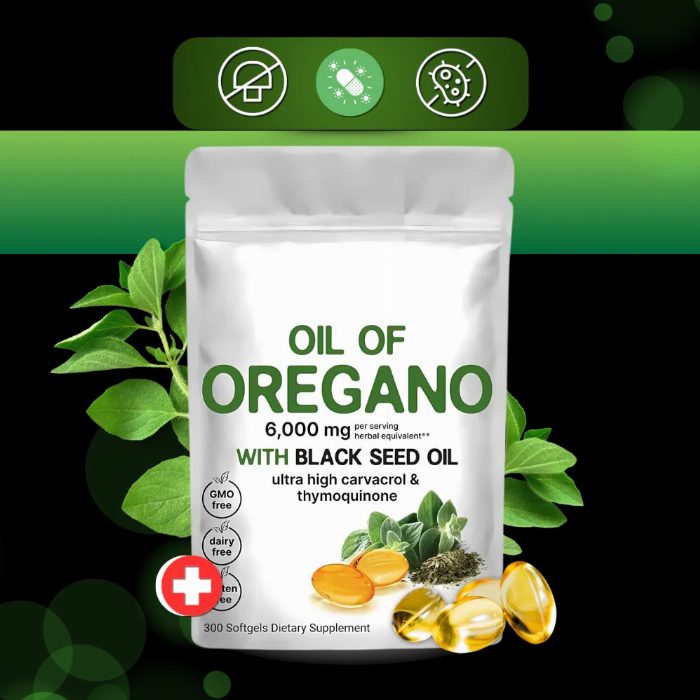 Óleo de Orégano com óleo de sementeda preta