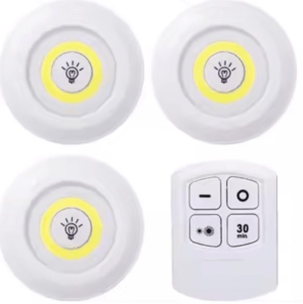 Pack 3 luzes LED com controlo