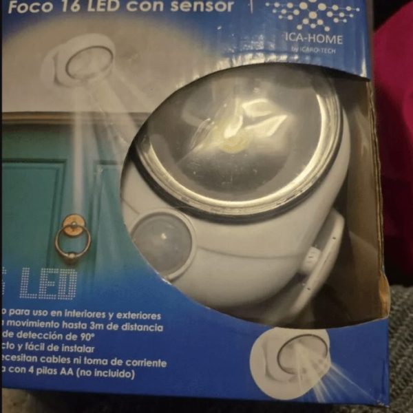 Foco 16 LED com sensor