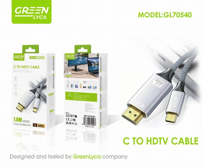 Cabo USB-C para HDMI 8K 1.8 m