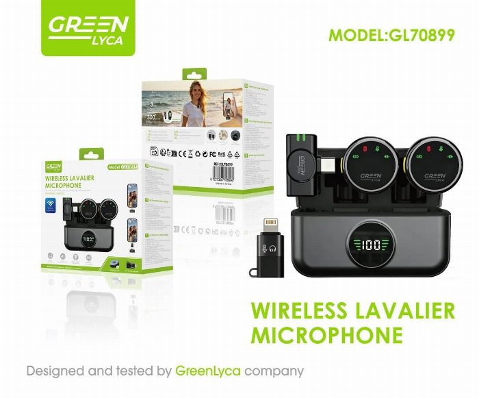 Microfone Lavalier sem fio