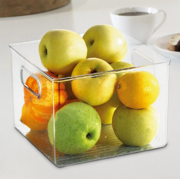 Organizador transparente para frigorífico e despensa