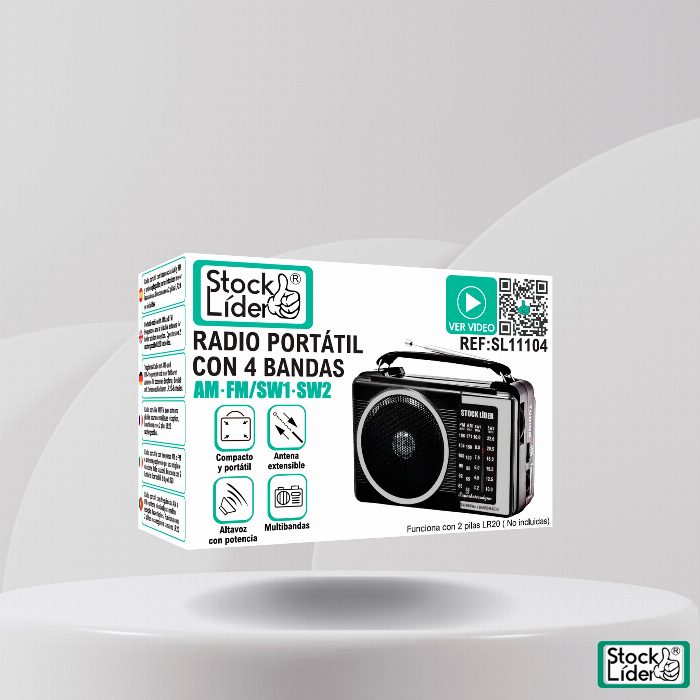 Rádio portátil com 4 bandas am-fm