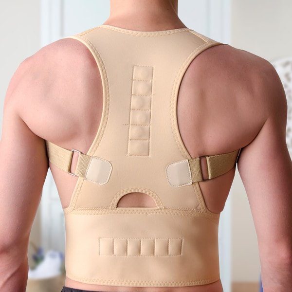 Corretor postural traseiro magnético com 12 ímanes