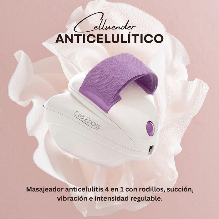 Massageador anti-celulite 4 em 1 com rolos, sucção, vibração e intensidade ajustável