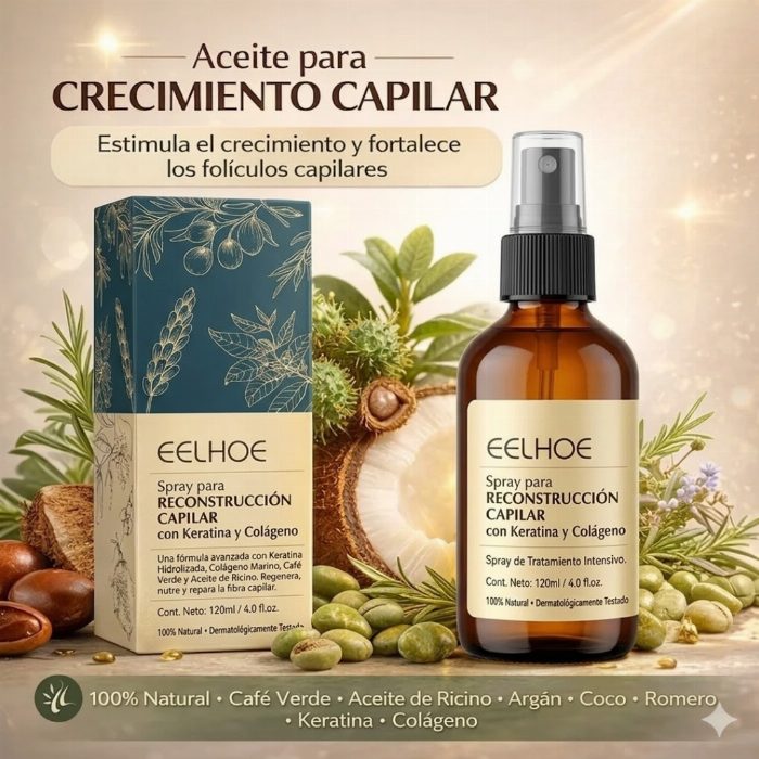 Spray capilar regenerador de colágeno e queratina 150ml