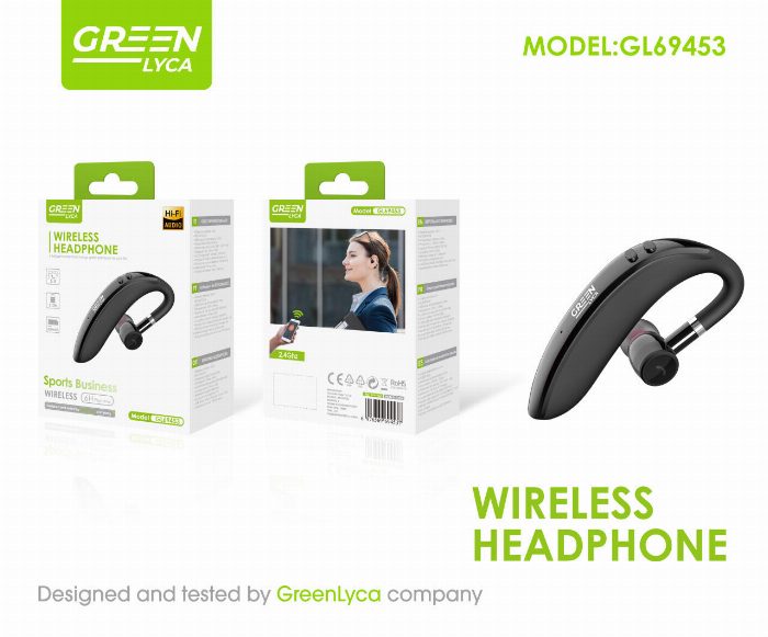 Auricular Bluetooth mono leve e confortável, BT 5.4