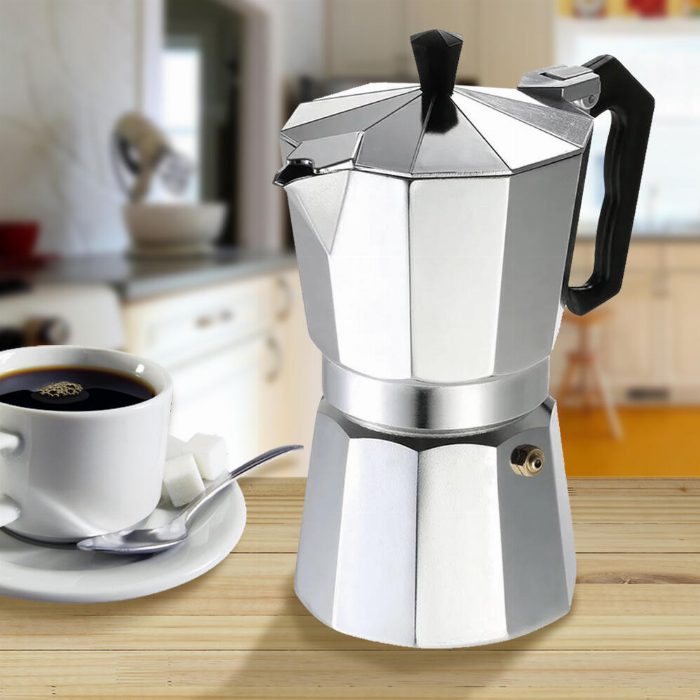 Máquina de café italiana clássica 12 chávenas de manga ergonómica Fogão de indução
