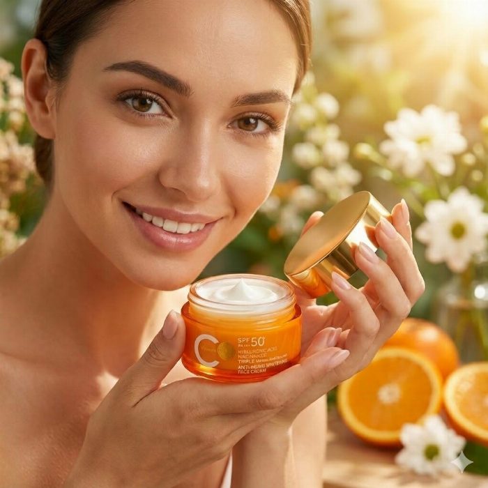 Creme de rugas com ácido hialurónico niacinamida 2,2% + proteção solar FPS 50