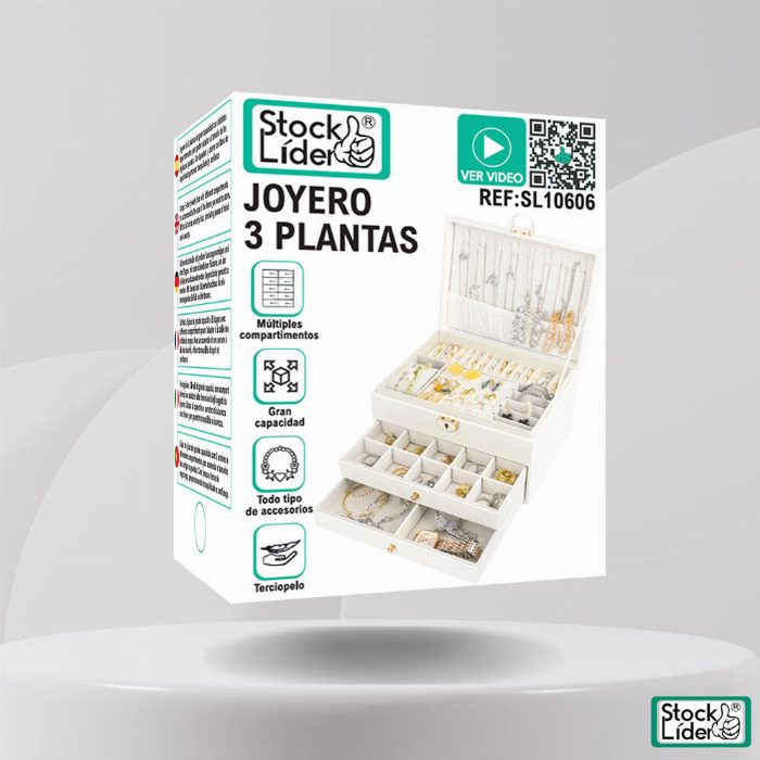 Caixa de jóias 3 pisos