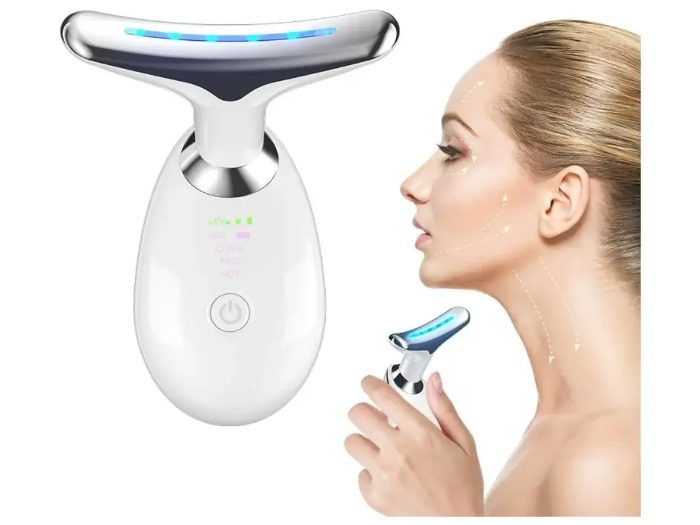 Ems Face Massager Lift- Dispositivo de limpeza facial com 3 luzes LED
