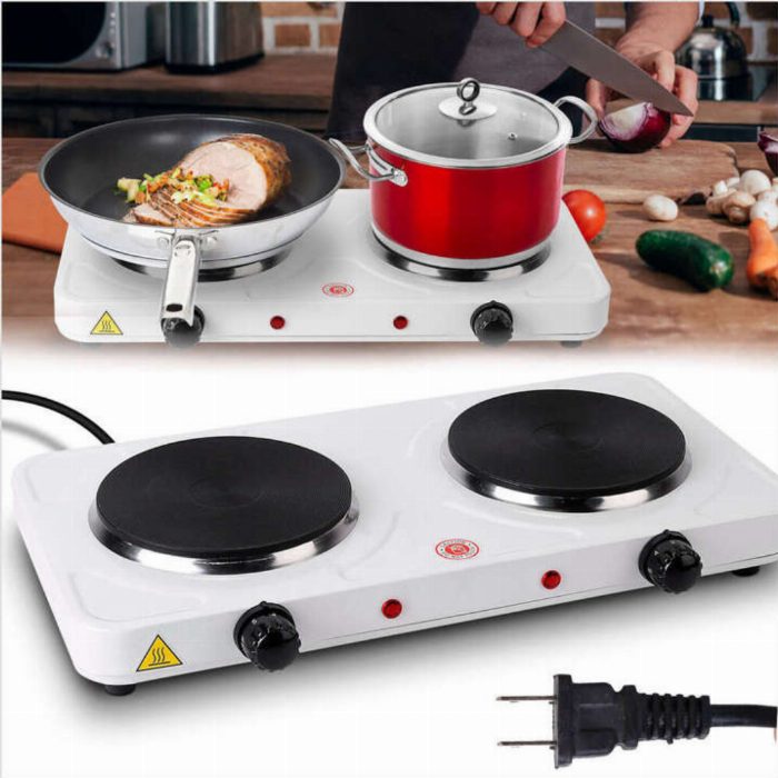 Cozinha elétrica portátil dupla