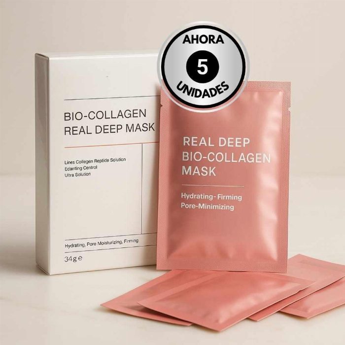 Máscaras de Biocolagénio - INCLUI 5 Máscaras