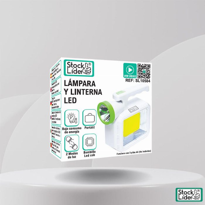 Lâmpada LED e lanterna