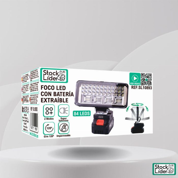 Solar LED Spotlight com bateria