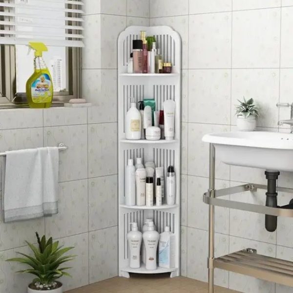 Organizador de canto para suprimentos de casa de banho com design compacto e moderno