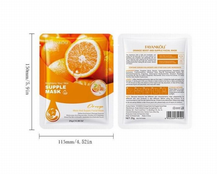 Máscara facial Isqueiro laranja
