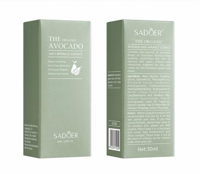 Essência Anti-rugas de abacate orgânico – 30ml
