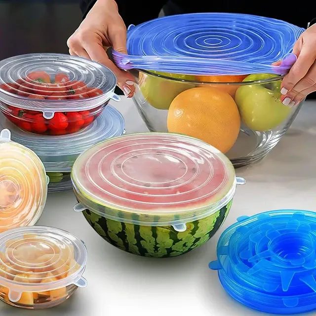 Tampa de silicone reutilizável