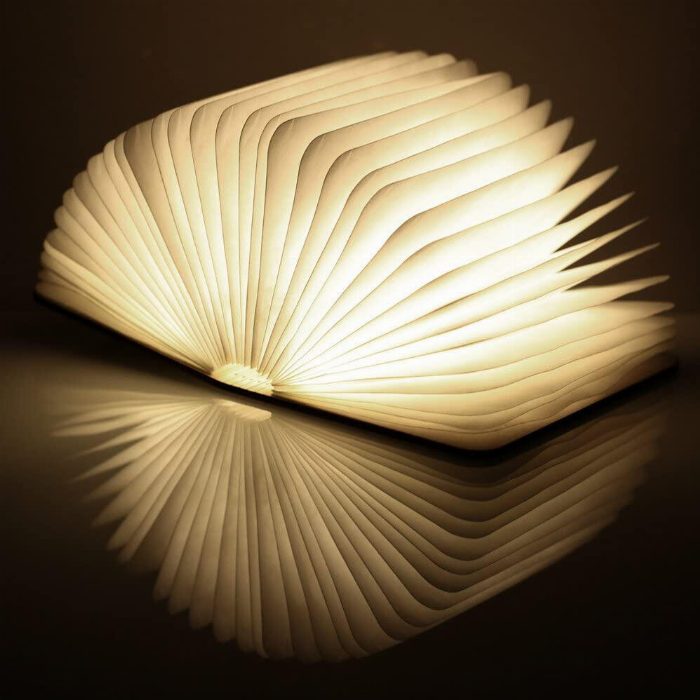 Lâmpada Livro Dobrável Lâmpada de Madeira Mesa de Noite Decoração Ideal Casa e Quarto Presente Original
