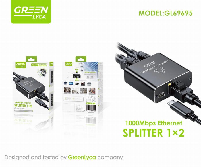 Compacto Gigabit 2 Port Interruptor de rede