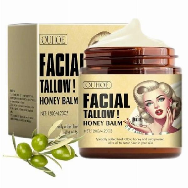 Creme facial hidratante de sebo e mel