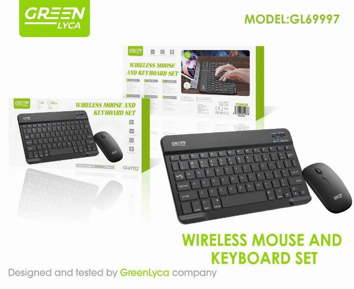 Bluetooth teclado sem fio e rato set