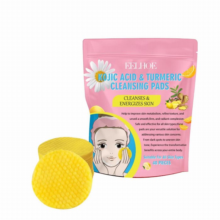 Almofadas de disco Limpadores com Ácido Kojic e curcuma