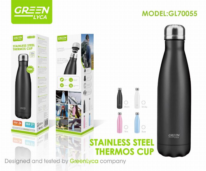 Thermo em interior em aço inoxidável 304 com capacidade de 500 ml