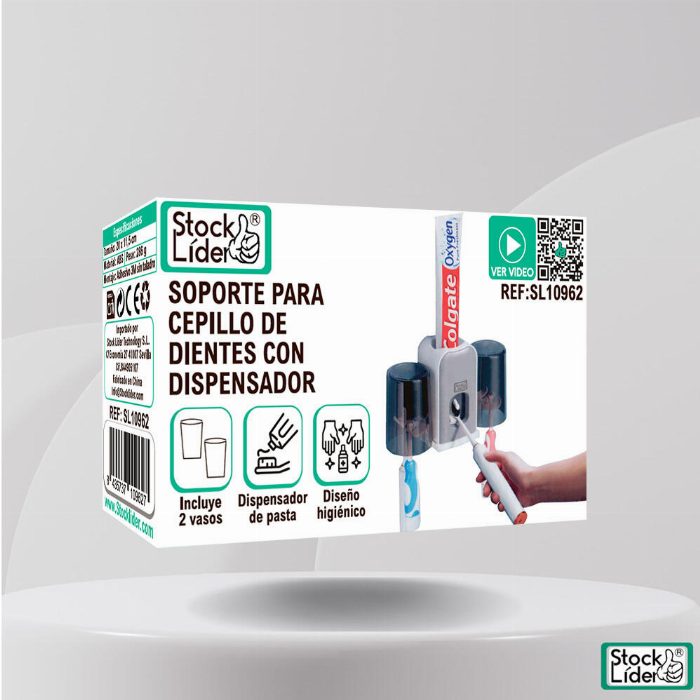 Suporte de escova de dentes com dispensador