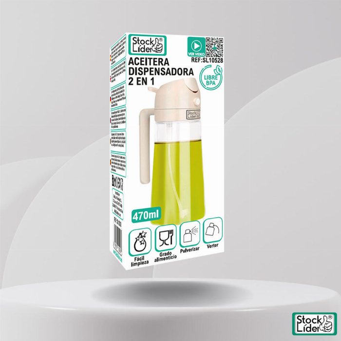 2 em 1 moinho de óleo dispensador + caixa
