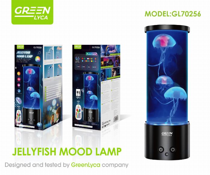 Lâmpada de água-viva ambiental, luz RGB