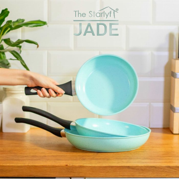 Panela antiaderente com revestimento em pó de cerâmica de jade