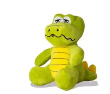Soft Crocodile Plush Sentado