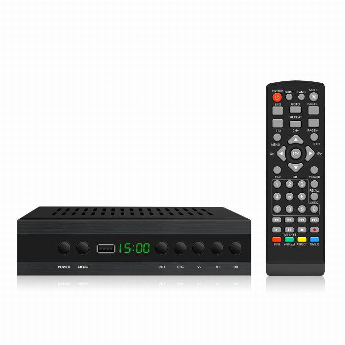 1080p receptor terrestre digital com PVR, USB, H.265, HDTV