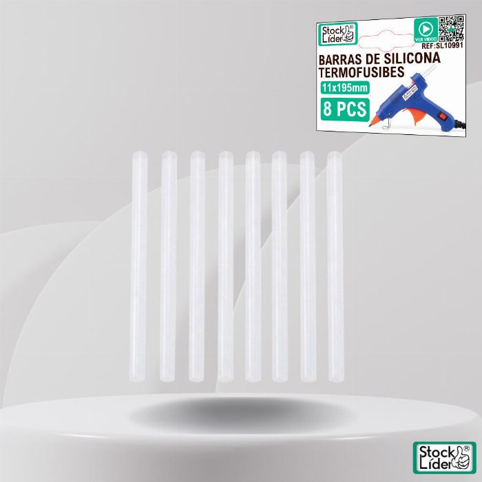Barras de silicone termofusíveis 8 pcs