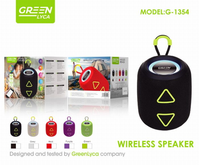 Coluna sem fio portátil, Bluetooth 5.3, Poder 5W, TWS, 1200mah, Gl-655