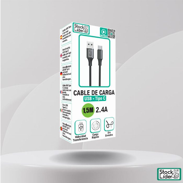 Cabo de carregamento USB - 1.5M tipo c