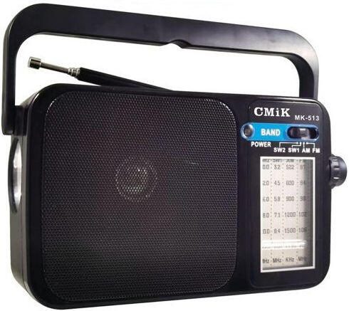 Rádio FM/AM/SW, Bluetooth, USB, Cartão TF, MK-513 CMIK