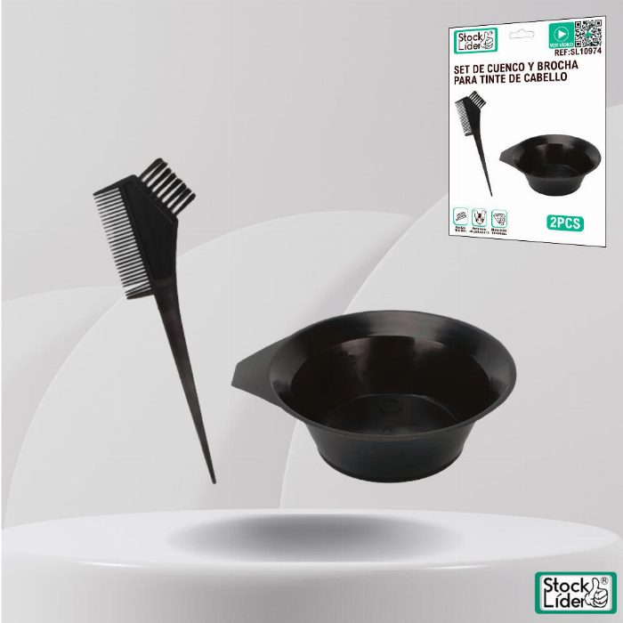 Conjunto de tigela e escova para tintura de cabelo