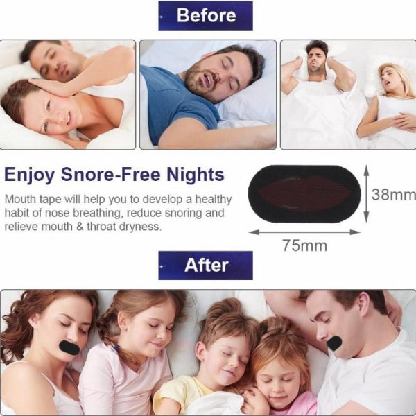 Anti-Snoping Tiras Orais, 60 Tiras De Dormir Anti-Snoping