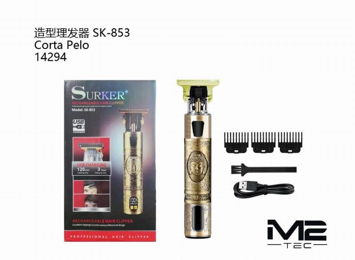 Cortador de cabelo profissional SK-853 com display LED